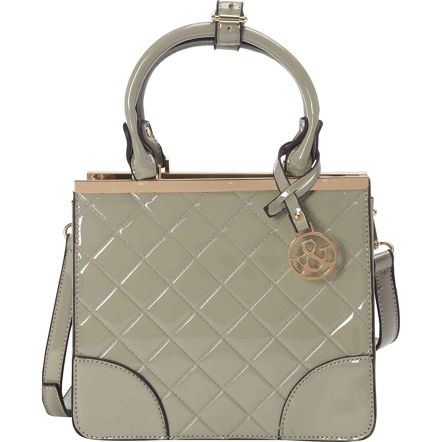 Shiny Quilted Small Satchel Bag