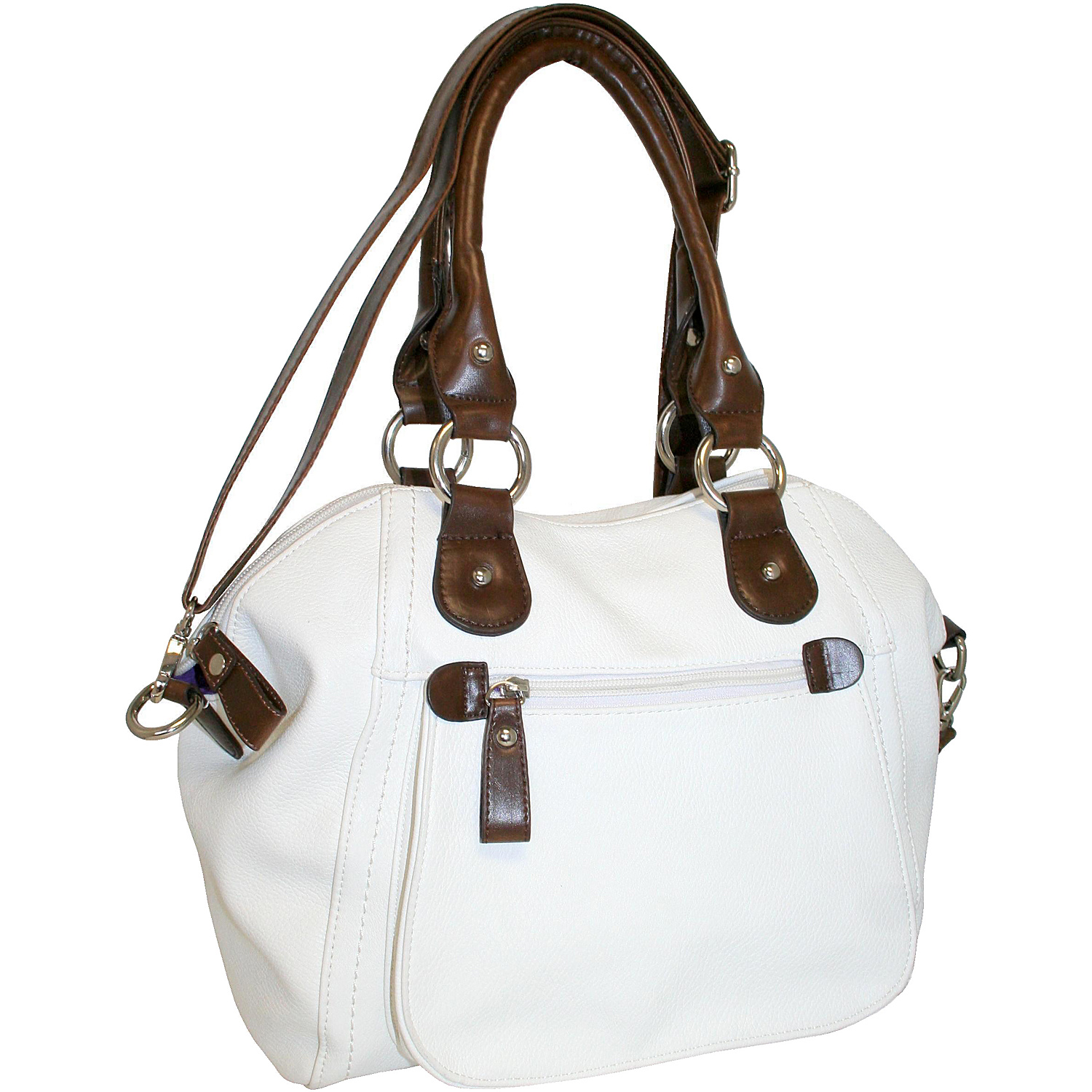 Top Zip Satchel with Cross Body Strap