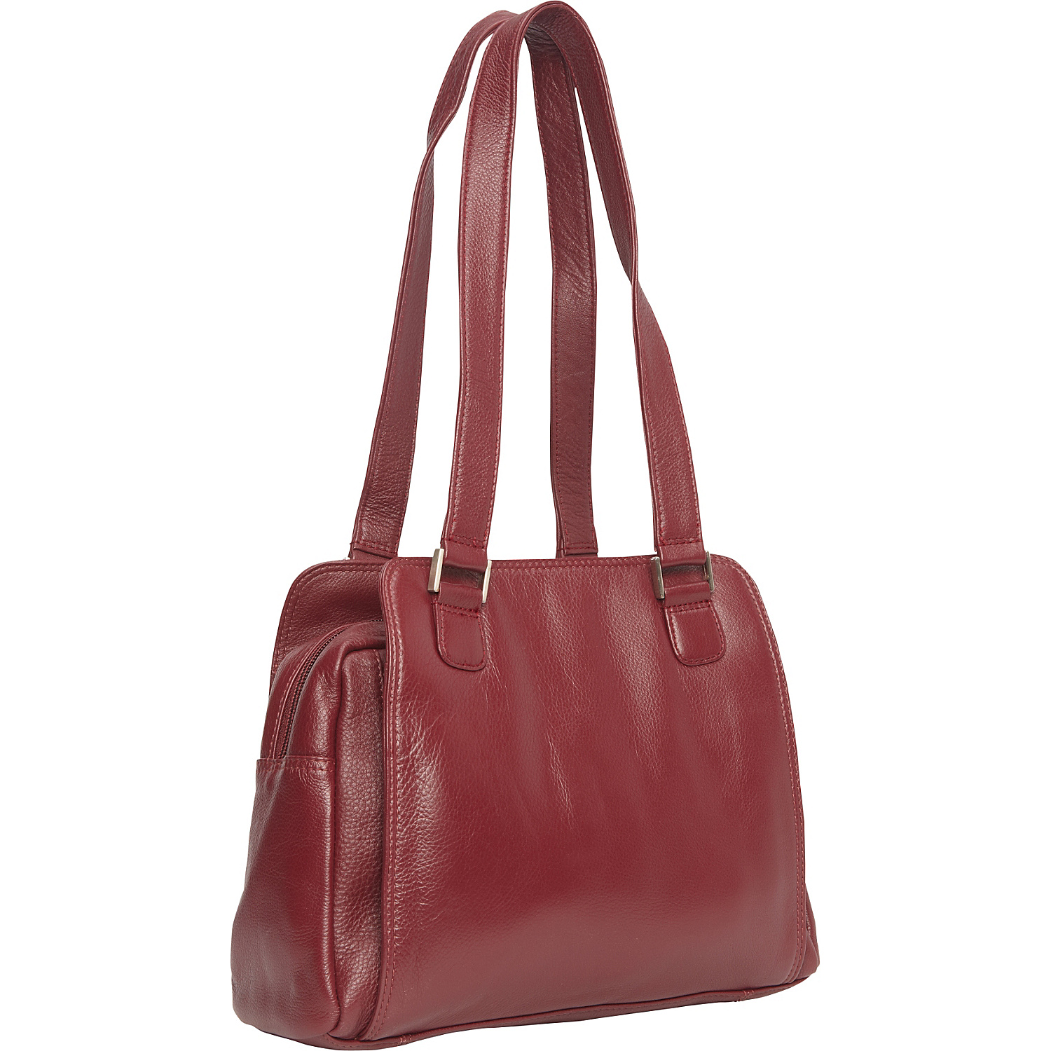 Top Zip Compartments Shoulder Bag