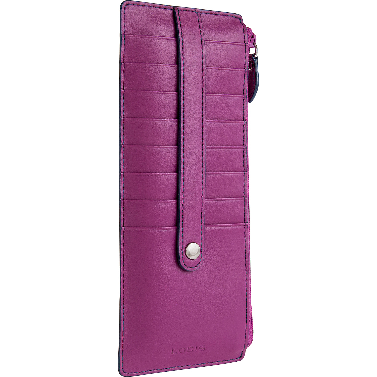 Audrey Credit Card Case with Zip Pocket - Fashion Colors