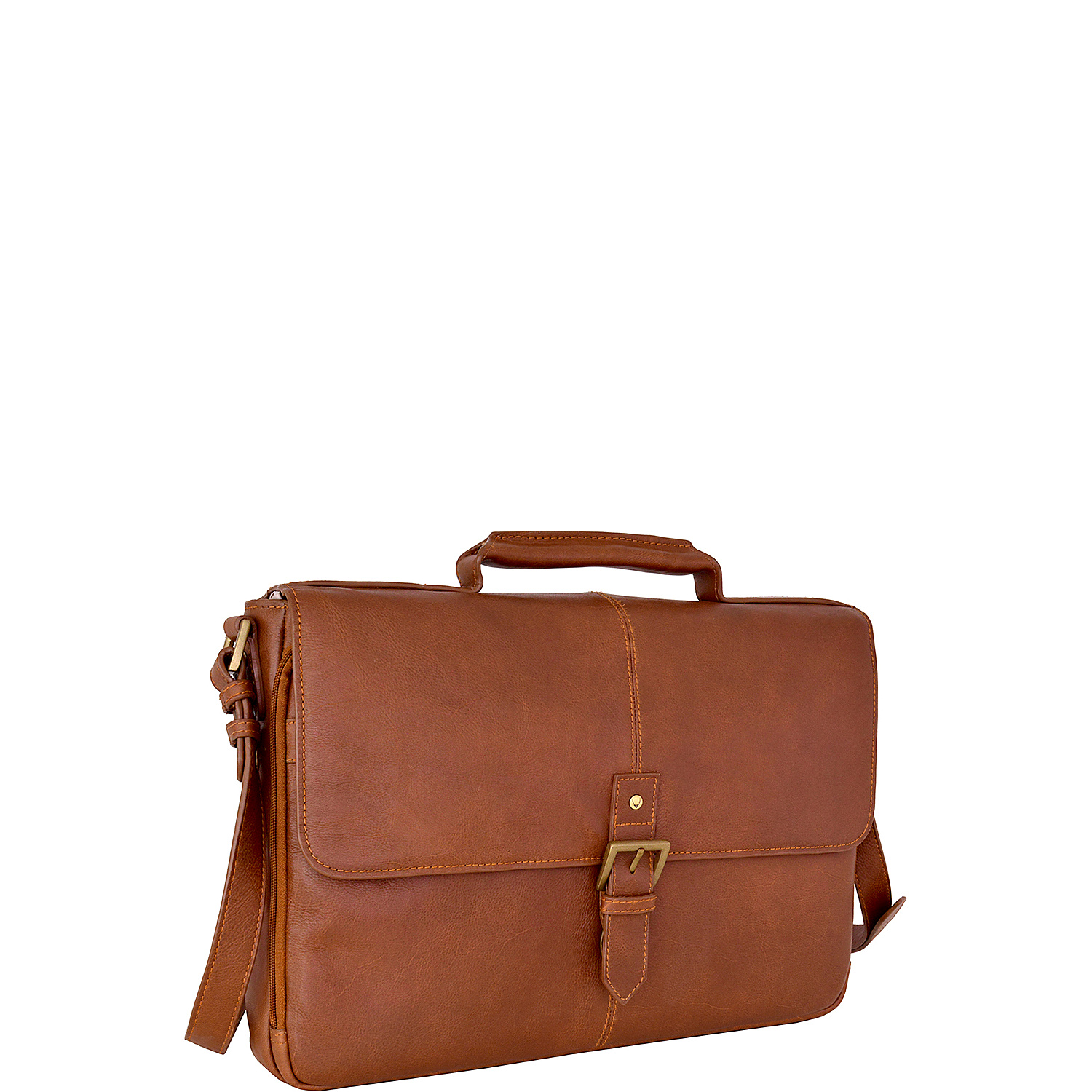 Charles Leather 15" Laptop Compatible Briefcase Work Bag