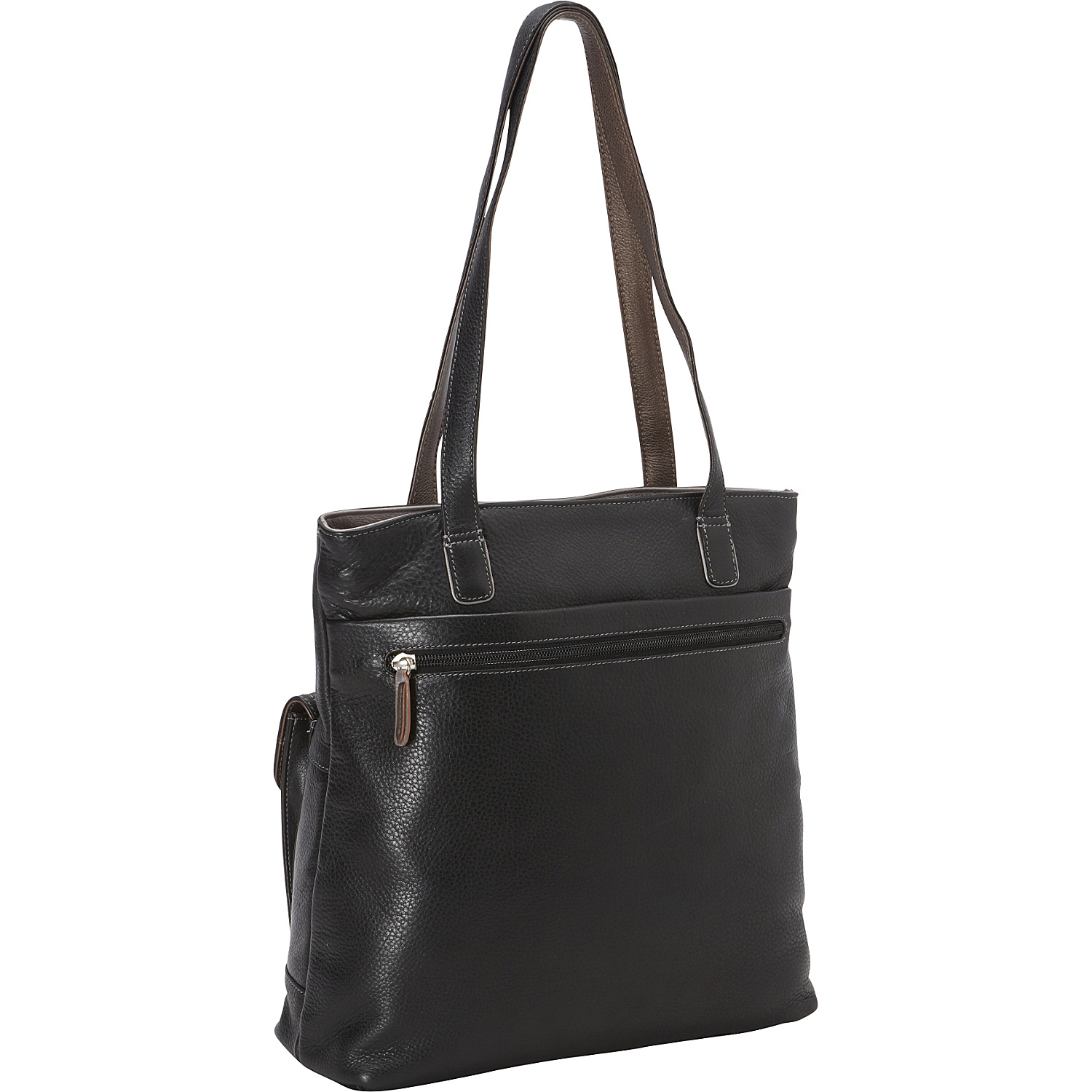 Inset Top Zip Tote