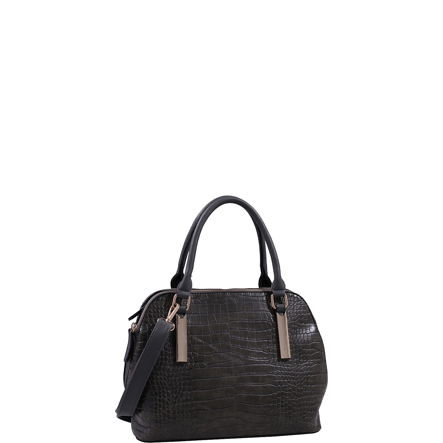 Caroline Croco Structured Satchel