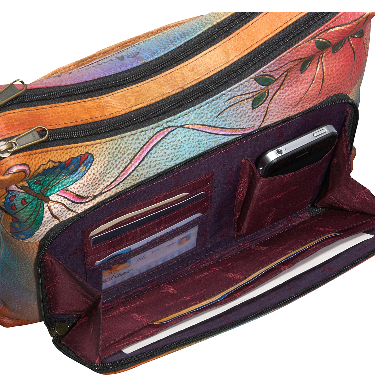 Twin-Top East-West Organizer Shoulder Bag