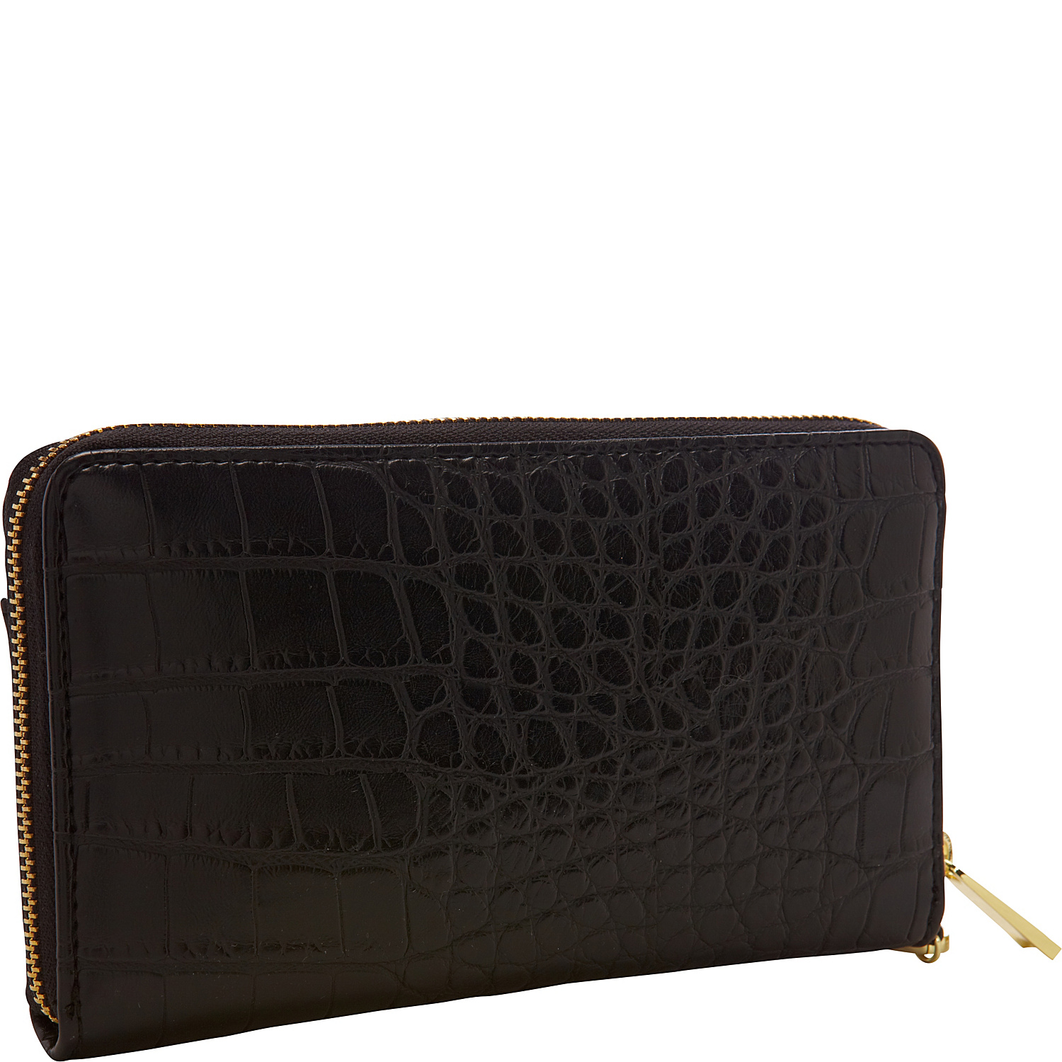 Chairroom Mixed Media Zip Around Wallet with RFID Blocking