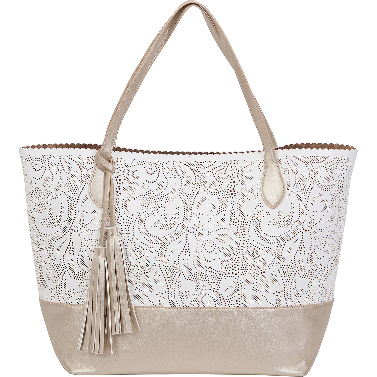 East/West Bi-color Paisley Tote