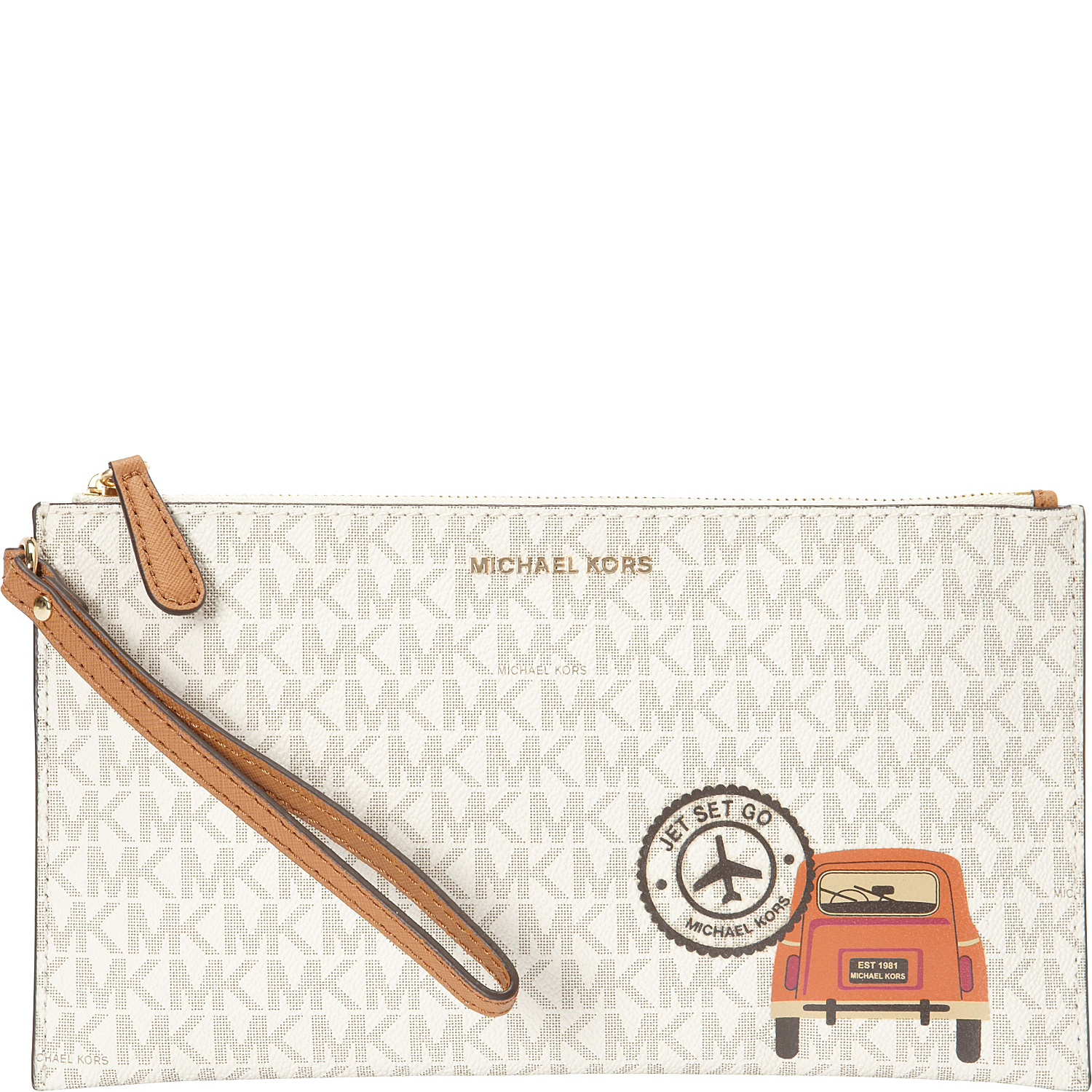 Illustrations Drive Away Large Zip Clutch