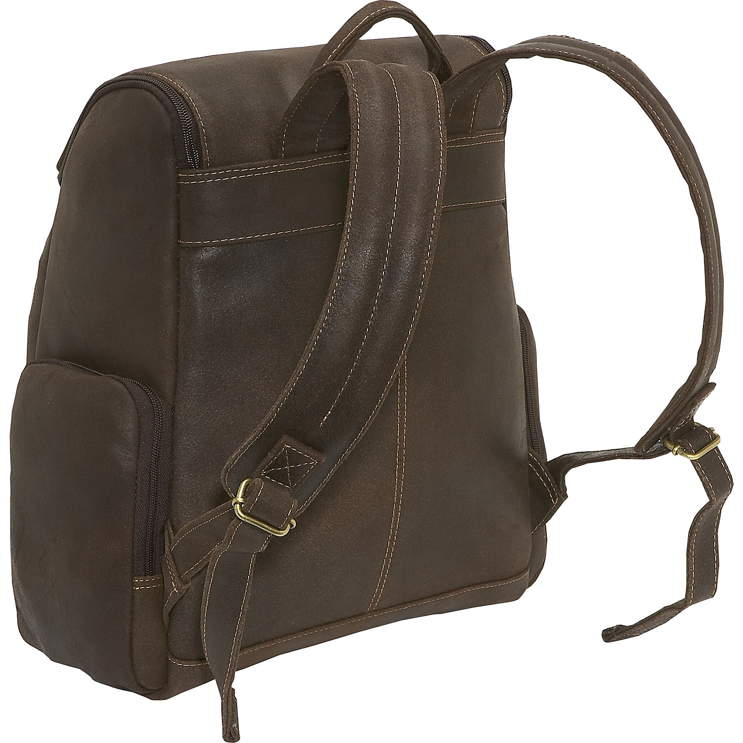 Distressed Leather Computer Backpack