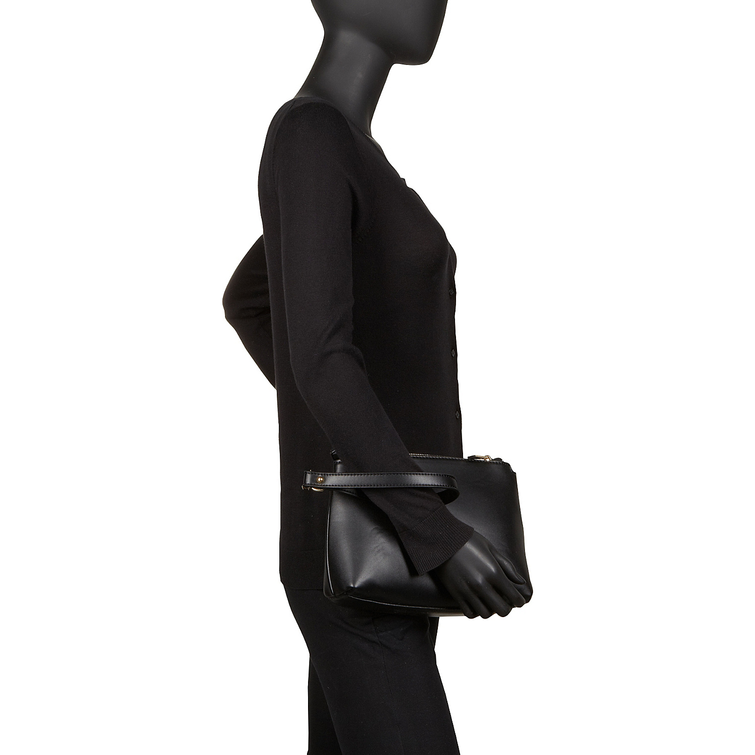 Solid Tote Bag W/ Detachable Zippered Bag
