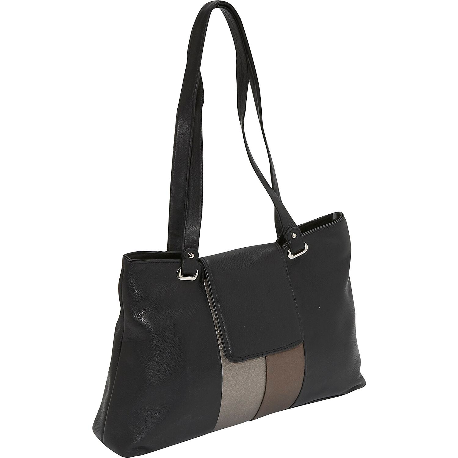 Metallic Trim Shoulder Bag