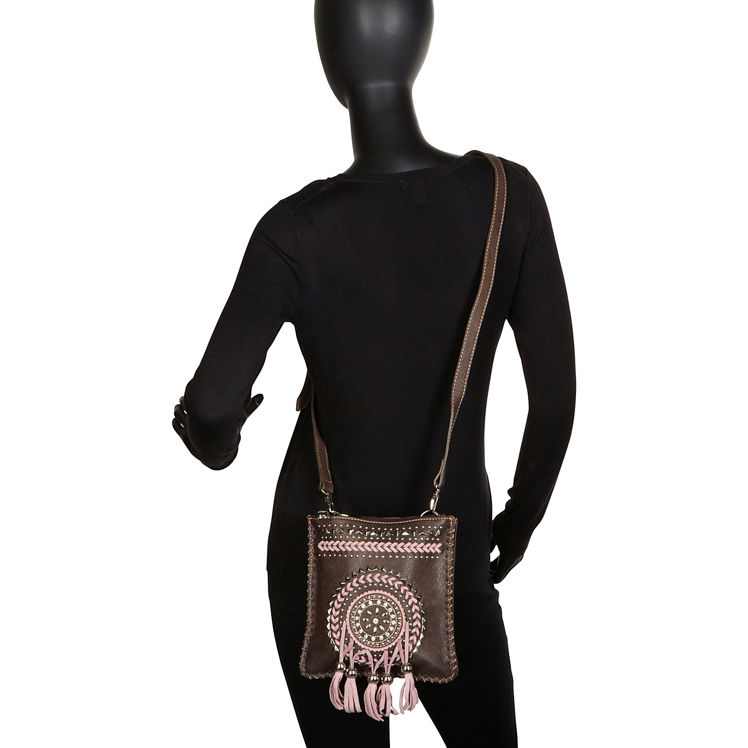 Tribal Collection with Silver Pony Beads Messenger