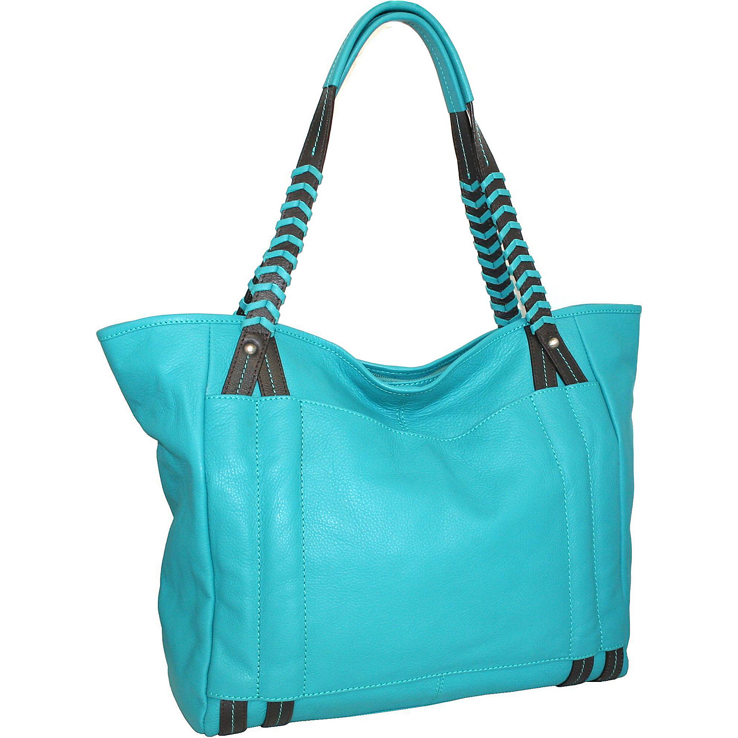 Tote with Woven Shoulder Strap