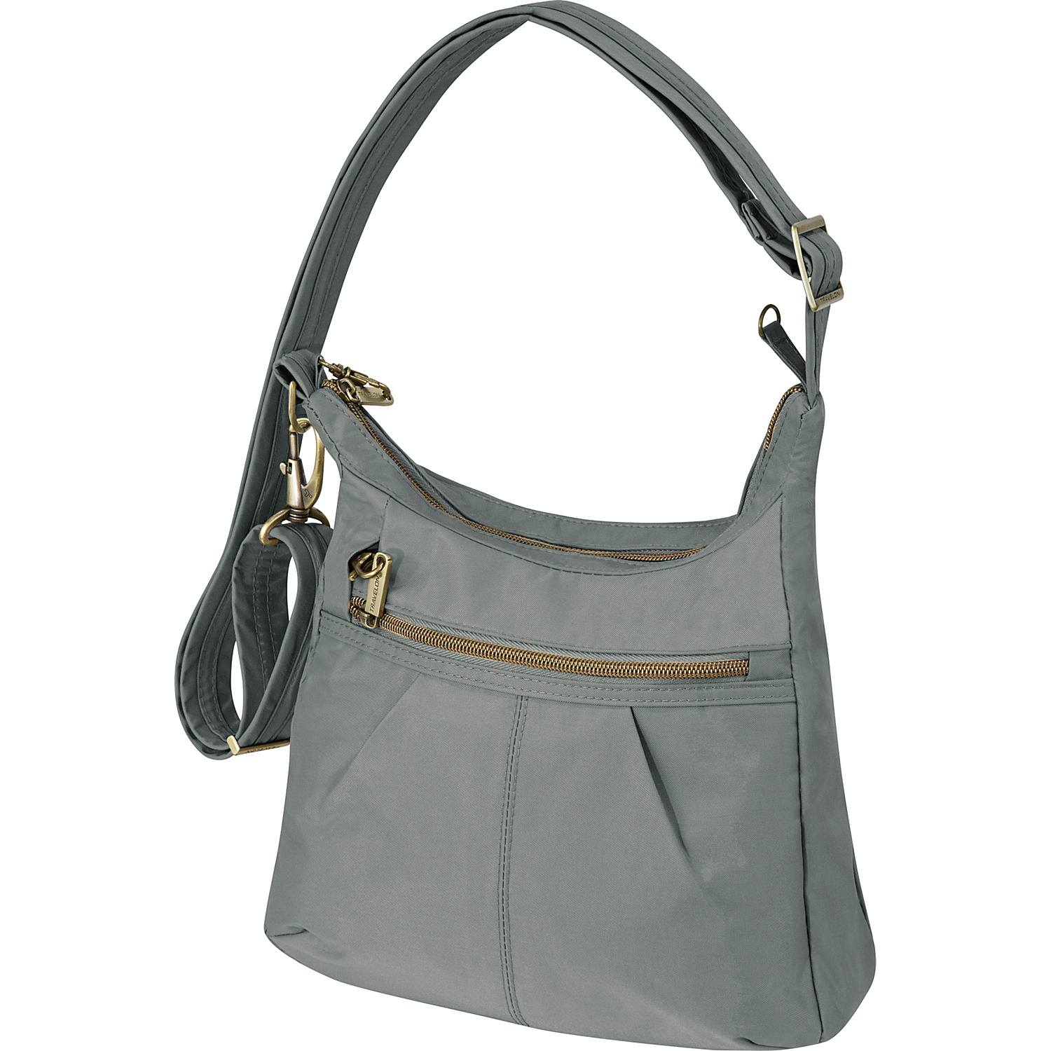 Anti-Theft Signature Top Zip Shoulder Bag