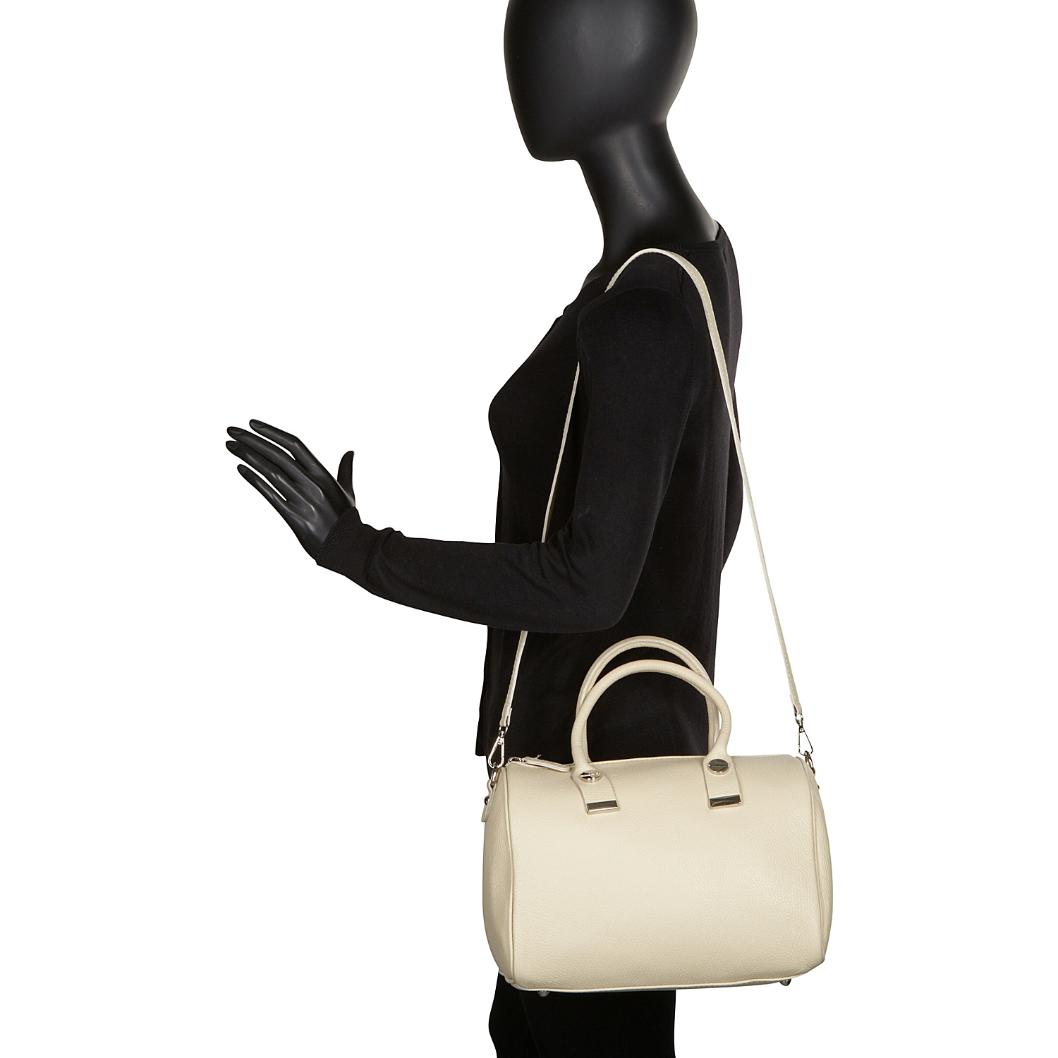 Italian Textured Leather Tote and Shoulder Bag