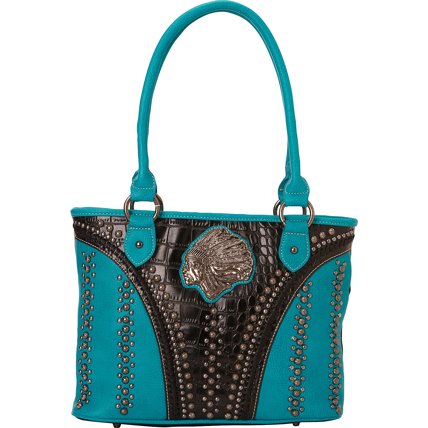 Indian Chief Croc Print Tote