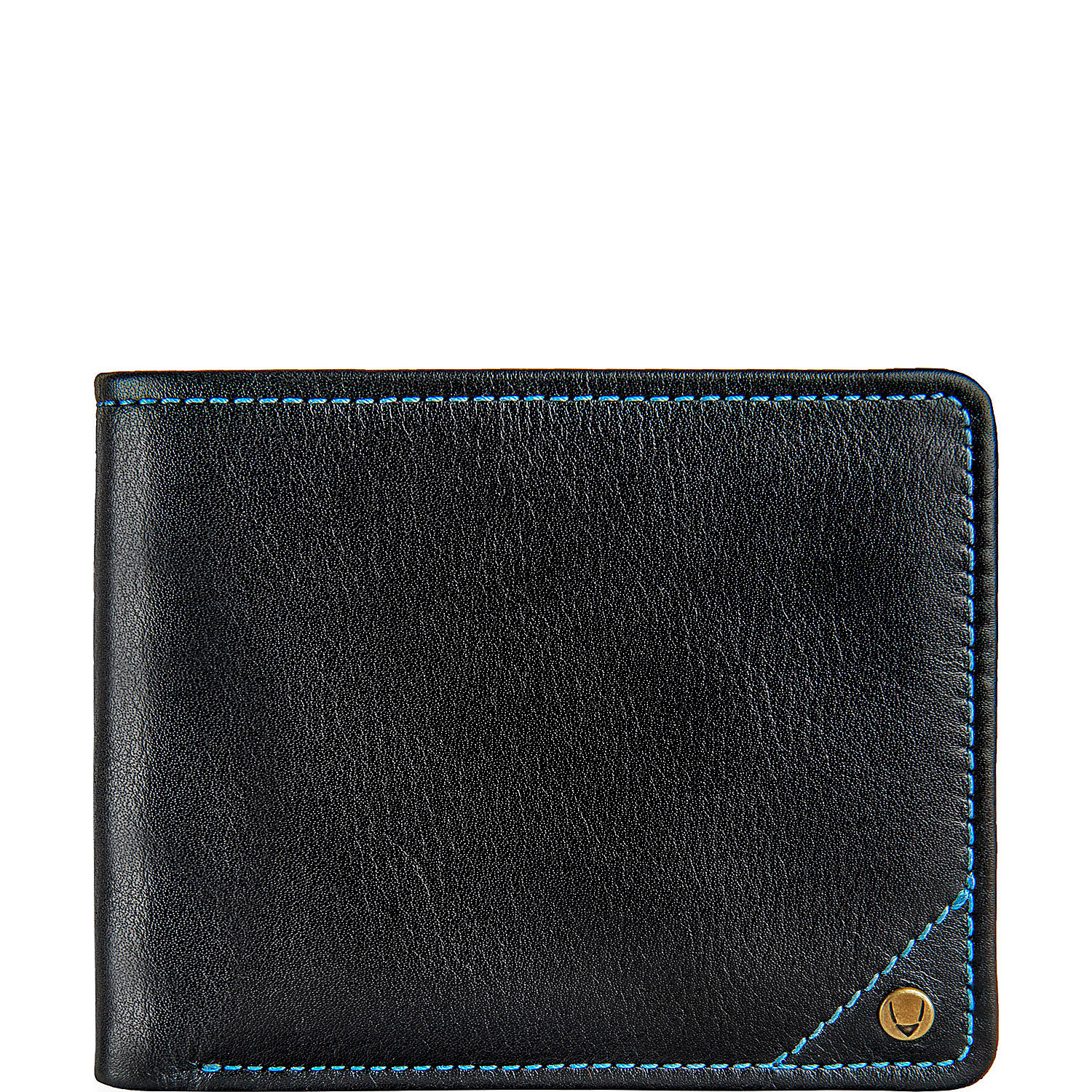 Angle Stitch Leather Slim Bifold Wallet