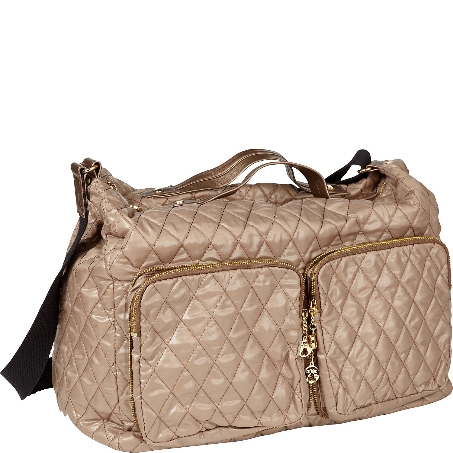 Three Large Quilted Pocket Crossbody