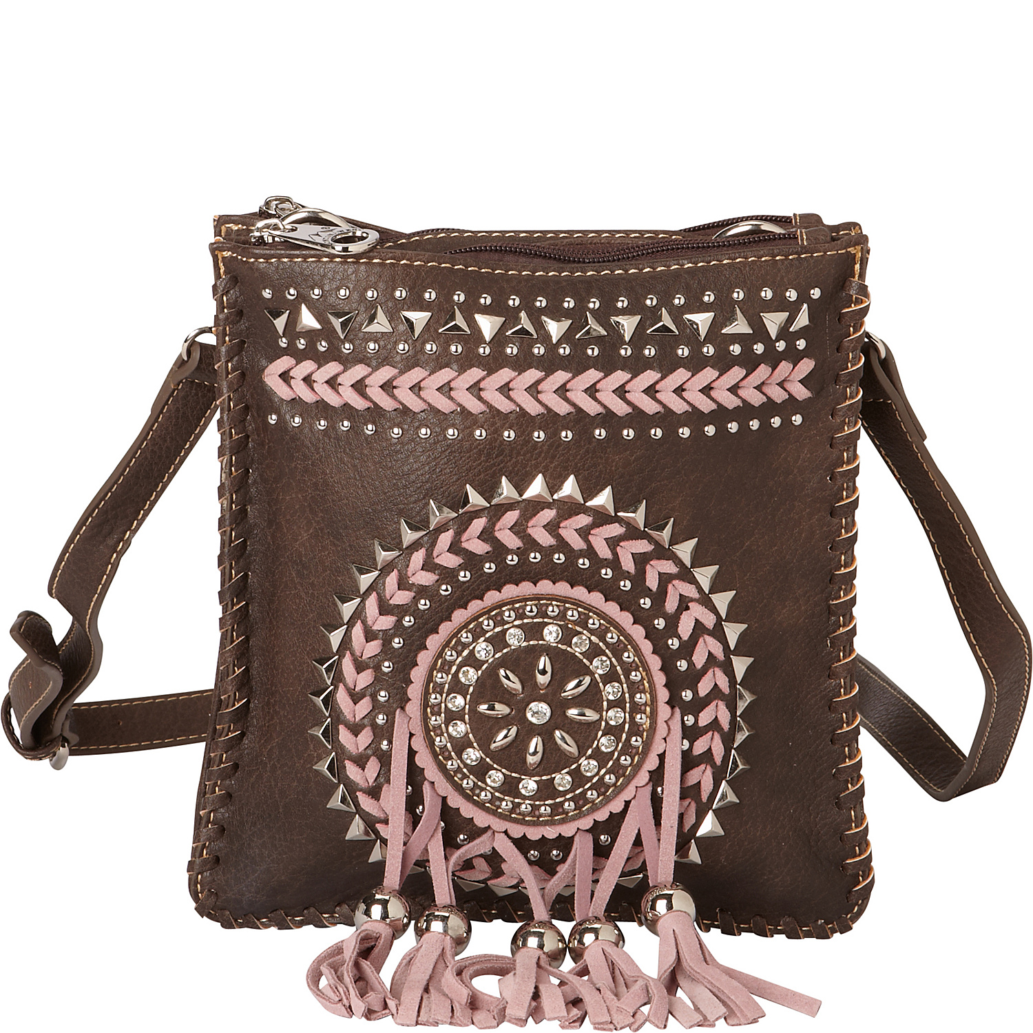 Tribal Collection with Silver Pony Beads Messenger