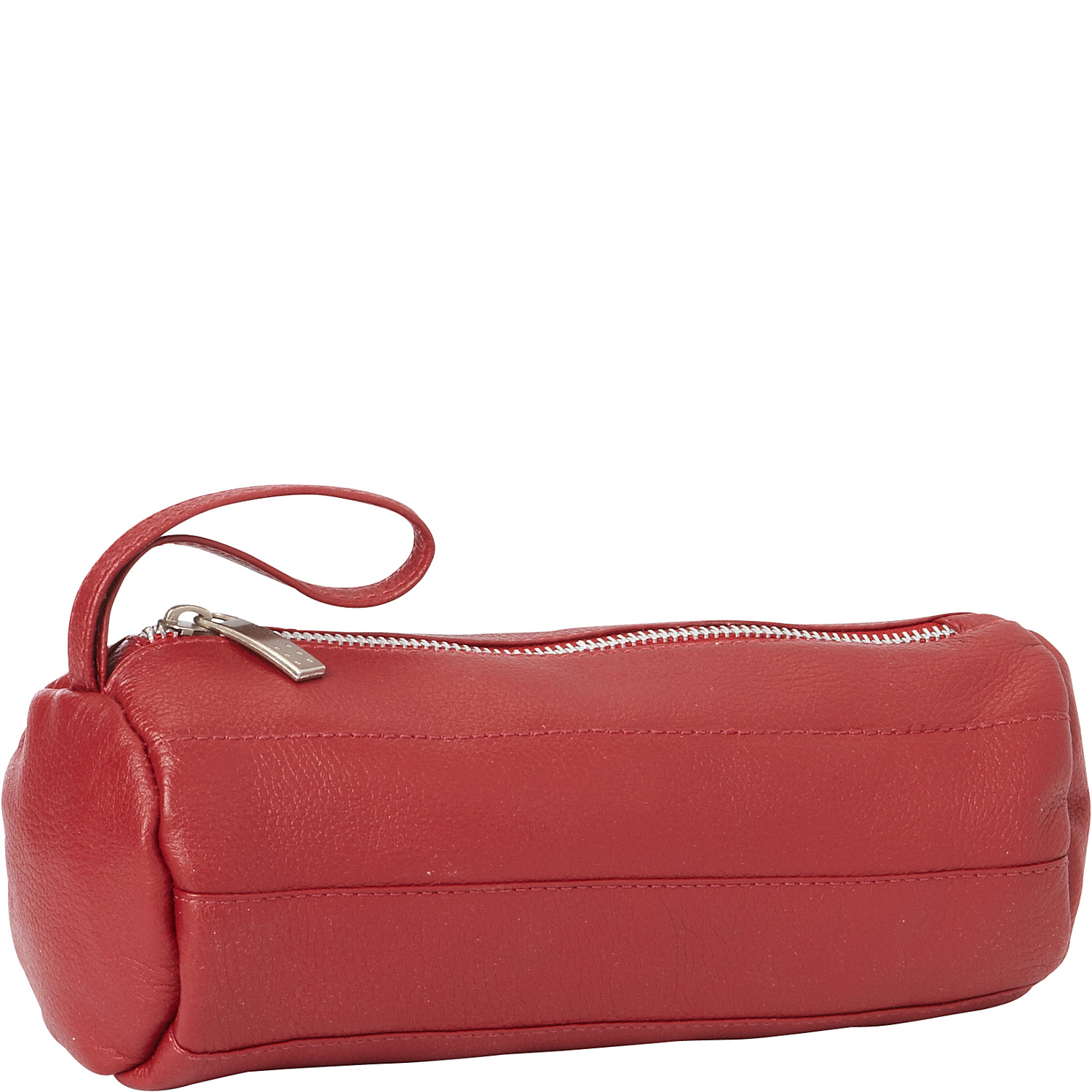 Leather Cylinder Cosmetic Bag