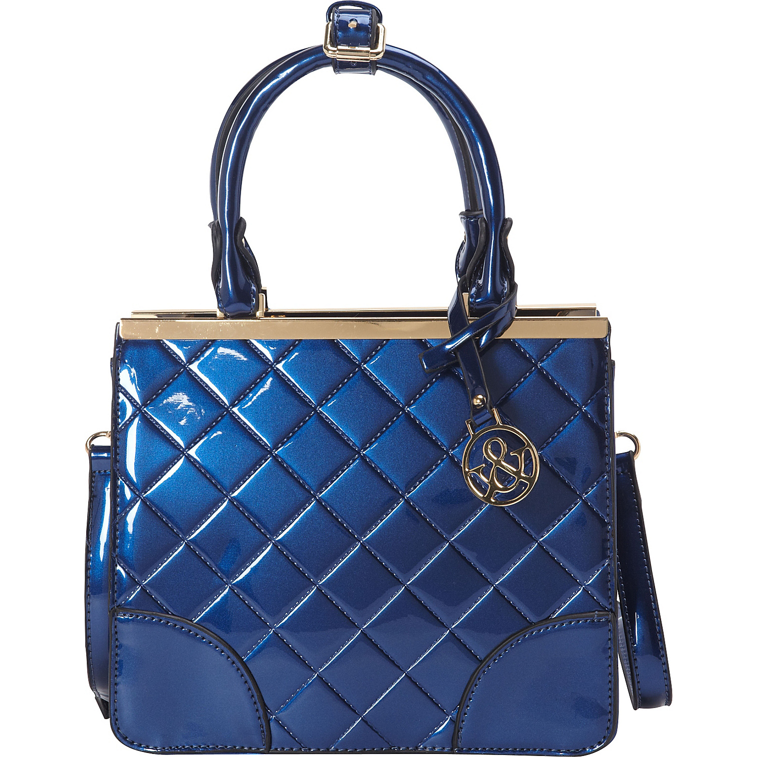 Shiny Quilted Small Satchel Bag