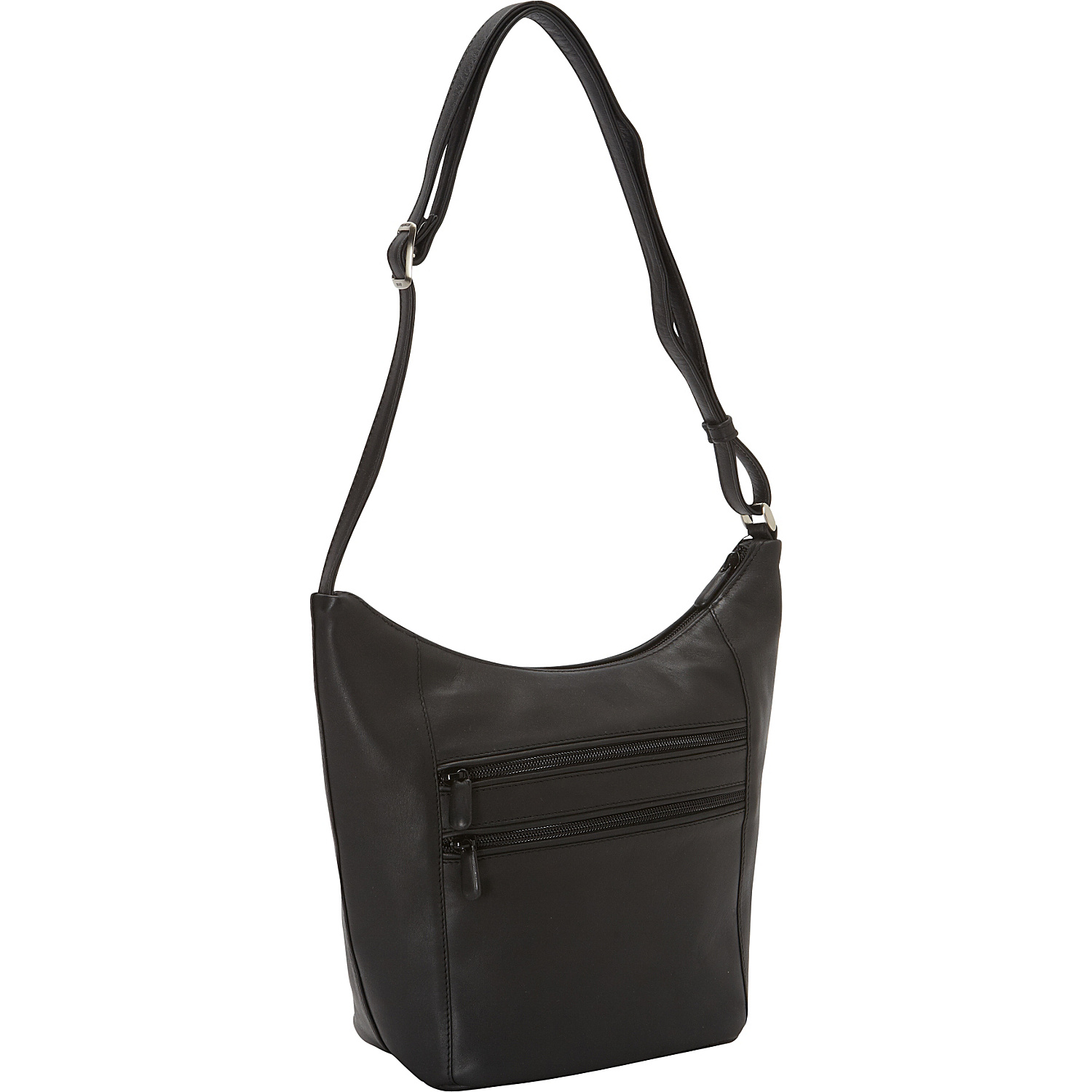 Top Zip Bucket Bag