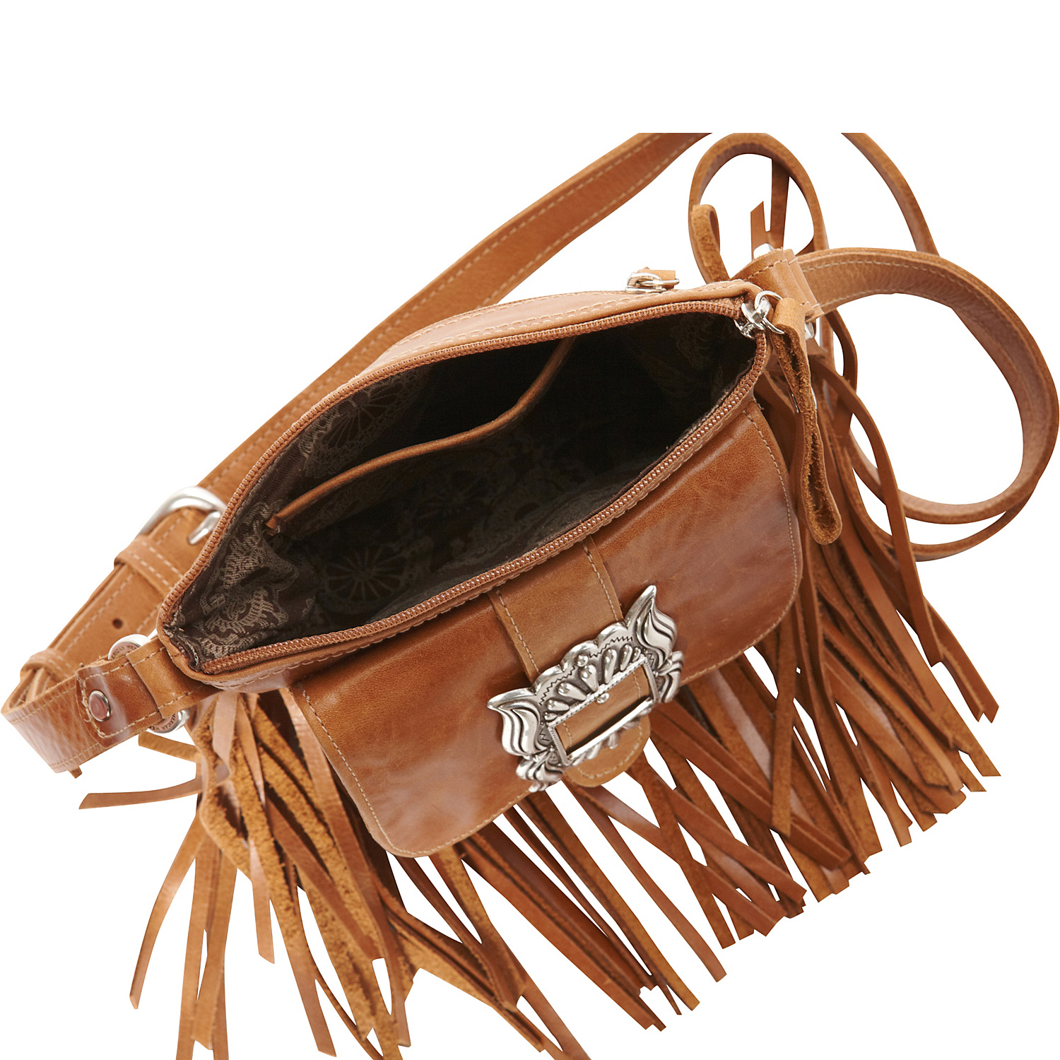 Eagle Feather Soft Crossbody Fringe Bag