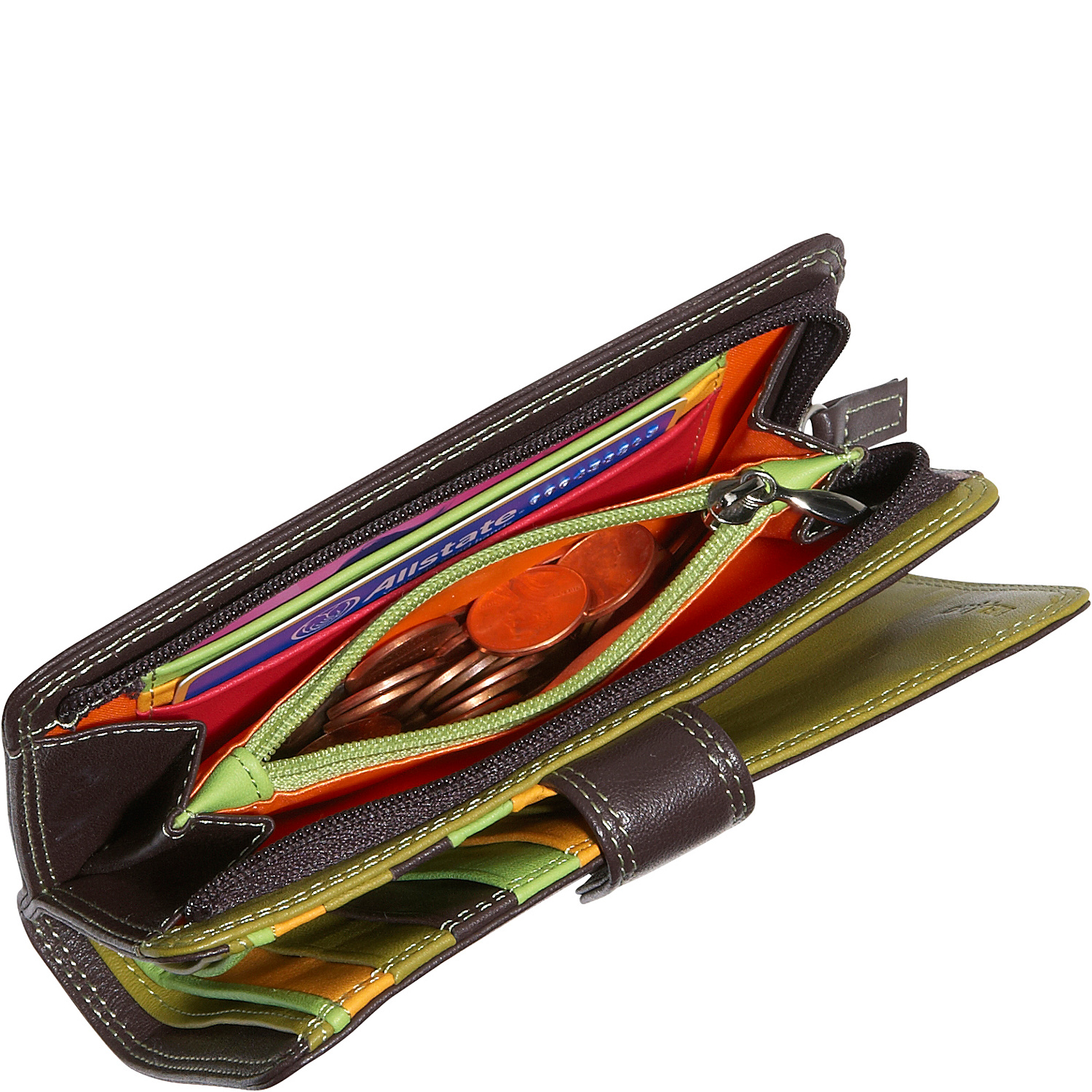 Medium Vertical Bifold Multi Color Wallet