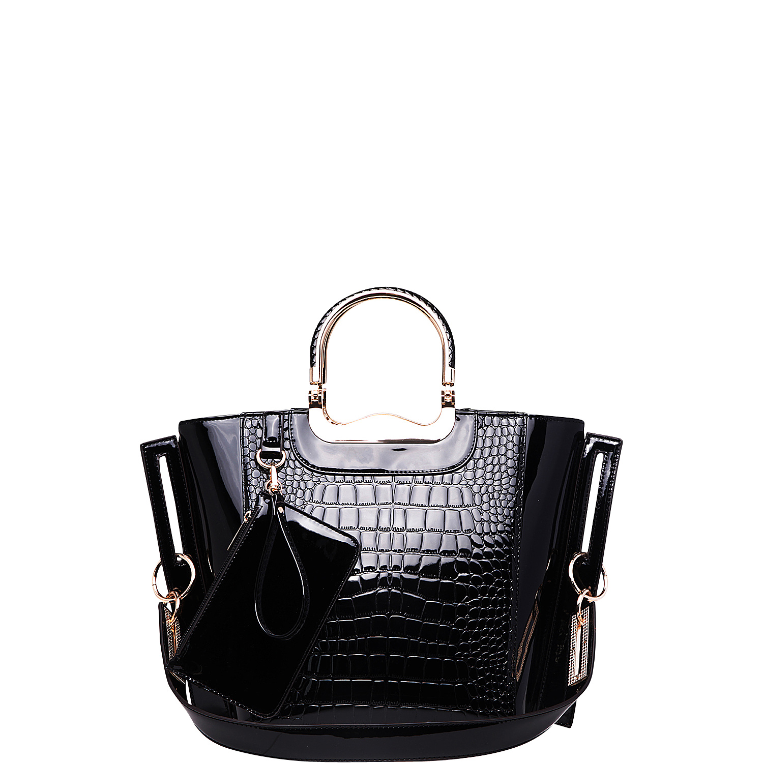 Tressa Croco-Embossed Shoulder Tote