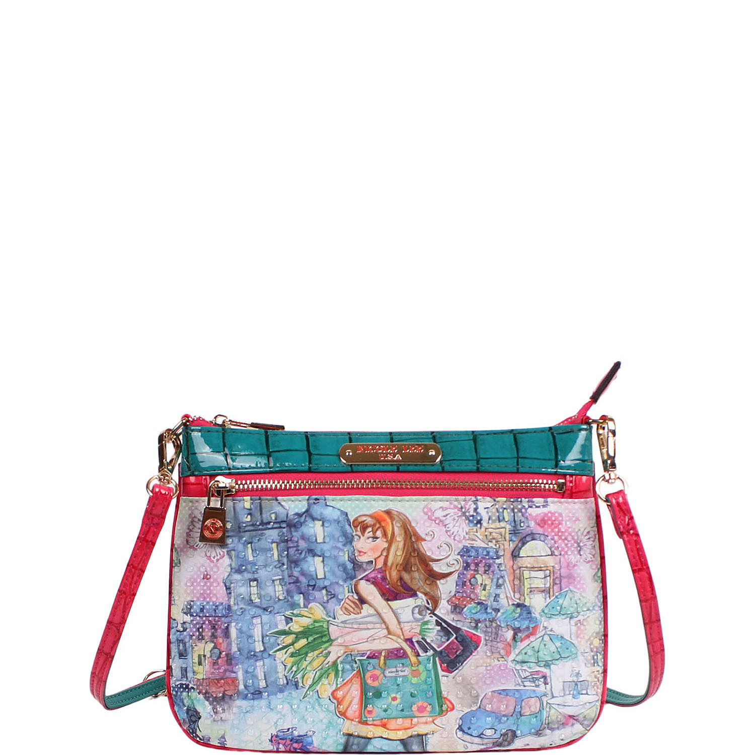 Tulip Girl Print Mini Crossbody