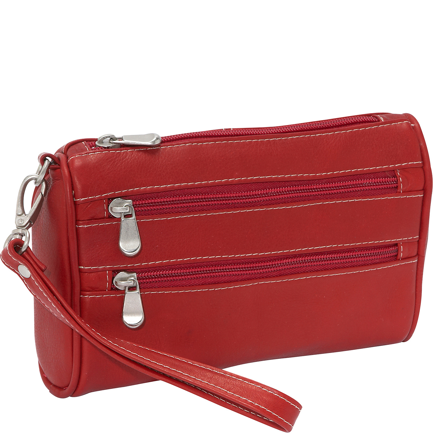 Two Zip Wristlet Clutch