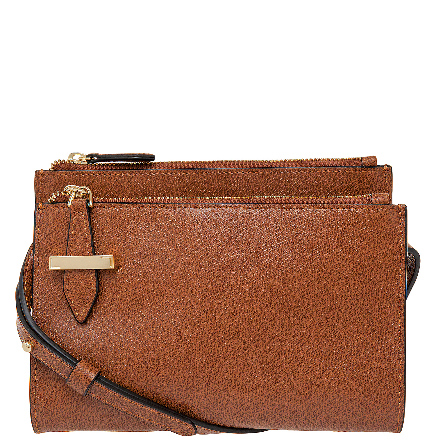 Stephanie RFID Trisha Double Zipper Crossbody