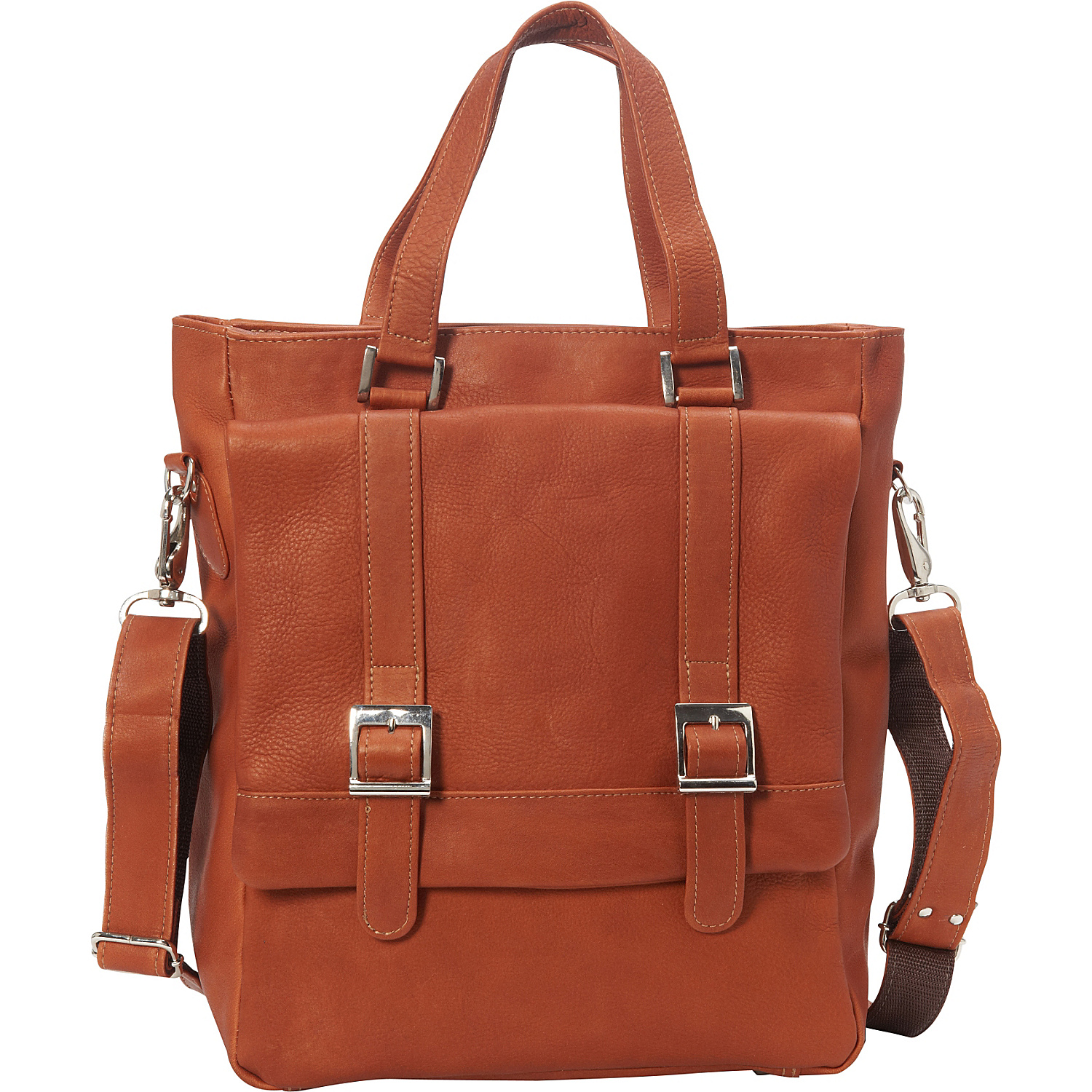 Buckle Flap-Over Tote