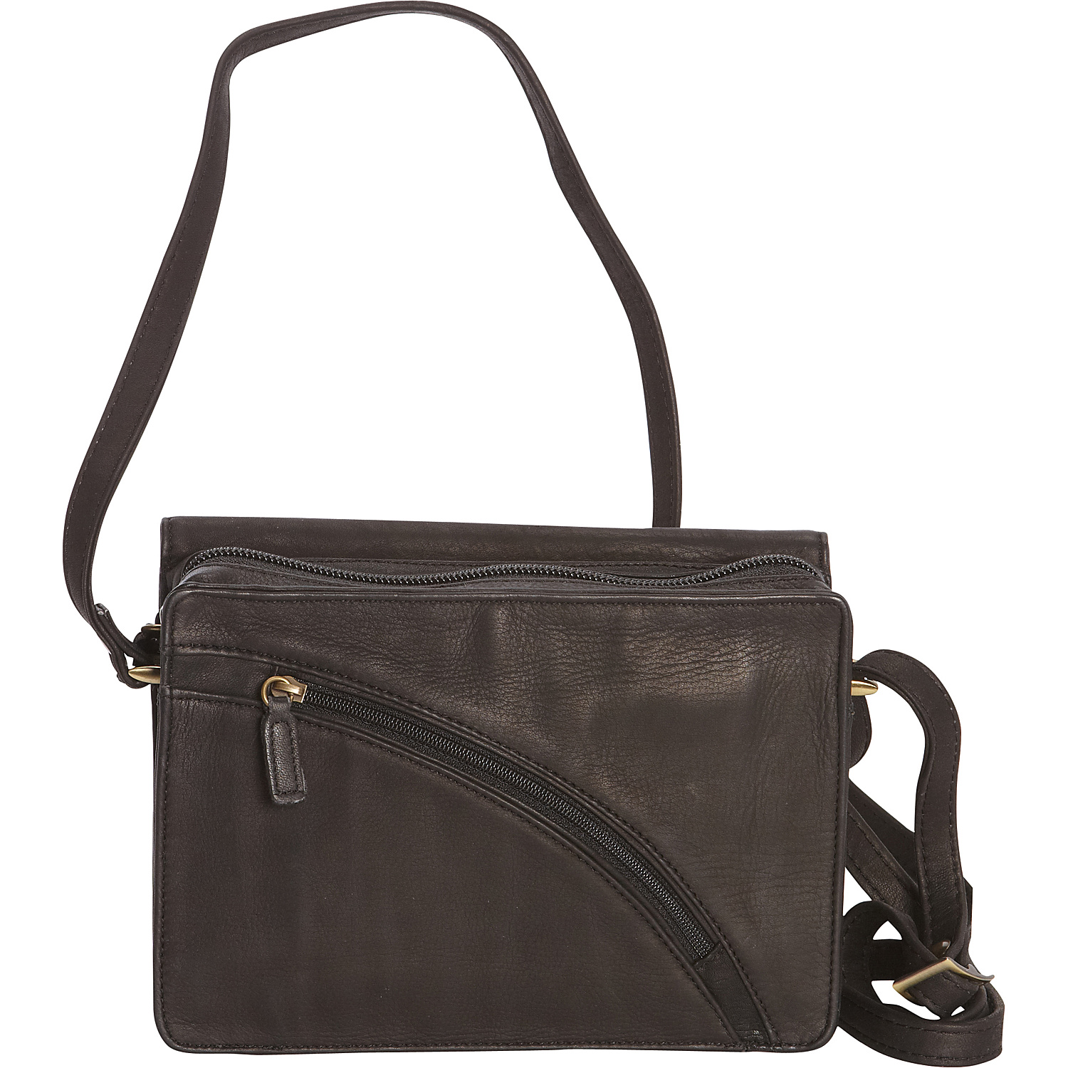 E/W 3/4 Flap Organizer Crossbody