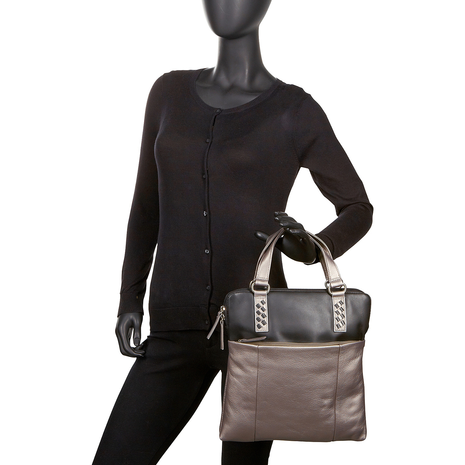 Slim NS Top Zip, Twin Handles Tote