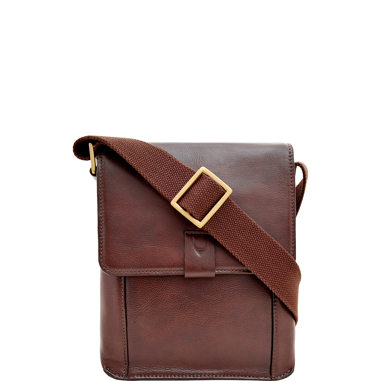 Aiden Small Leather Messenger Crossbody Bag