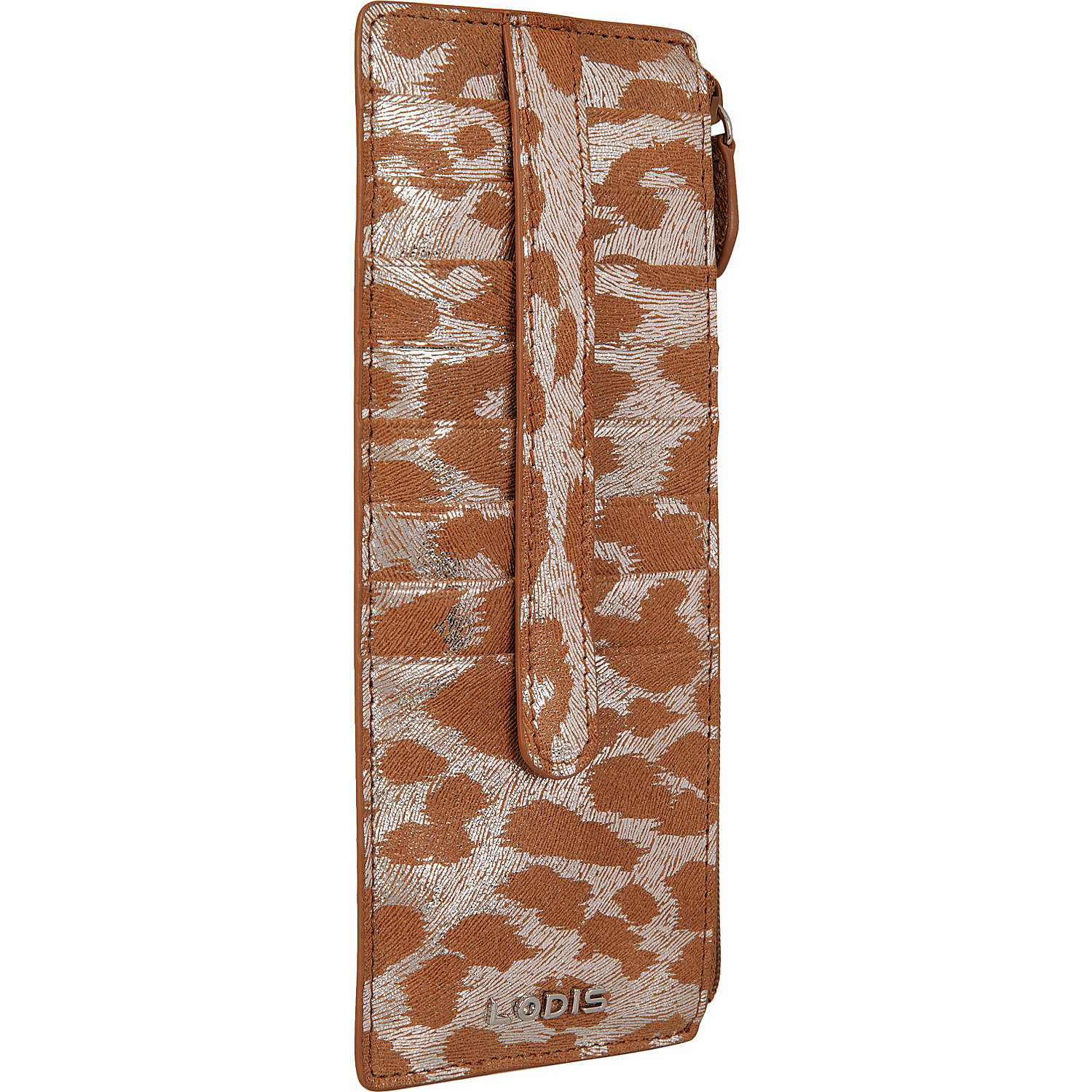 Sophia Safari Credit Card Case with Zipper Pocket