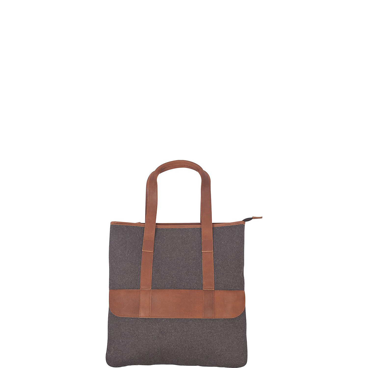 Bentley 17-inch Wool and Leather Tote Bag