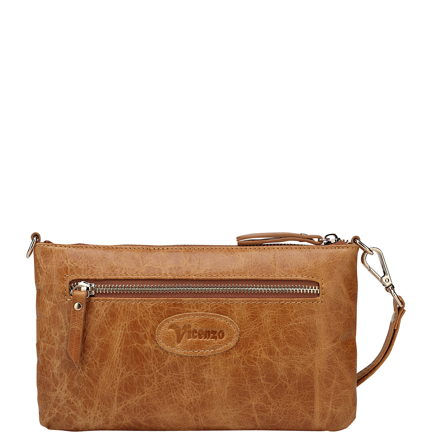 Maci Distressed Leather Crossbody/Clutch