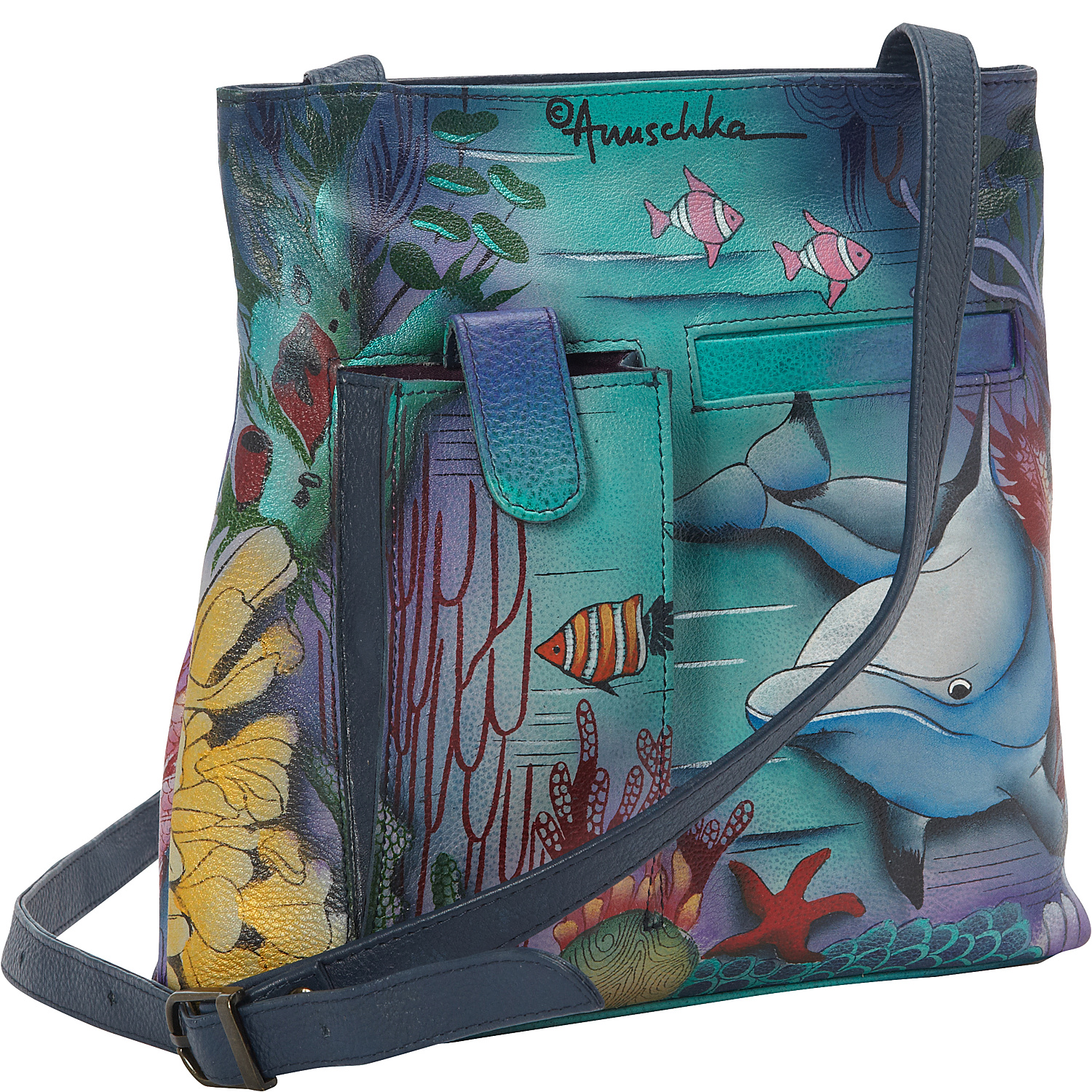 Hand Painted Compact Crossbody Travel Organizer