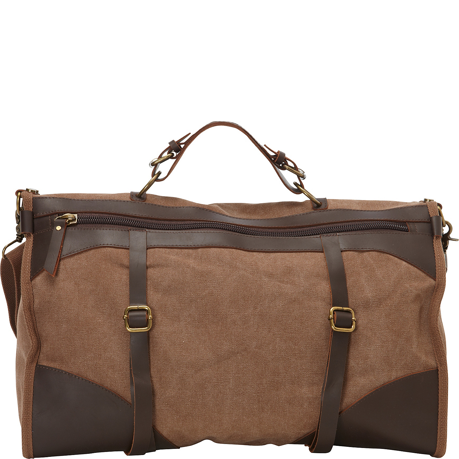 Canvas Weekend Duffle w/Leather Accent