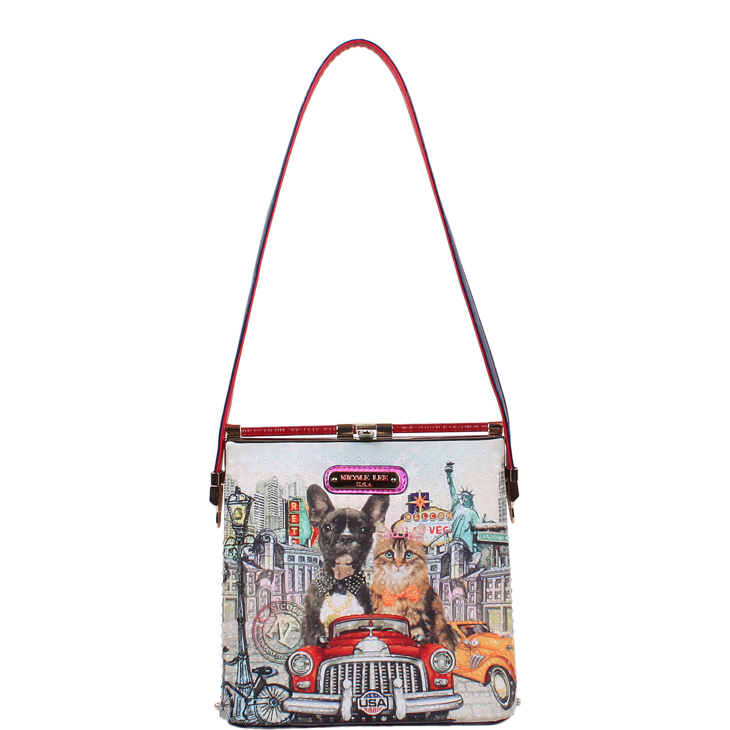 City Drive Print Shoulder Bag