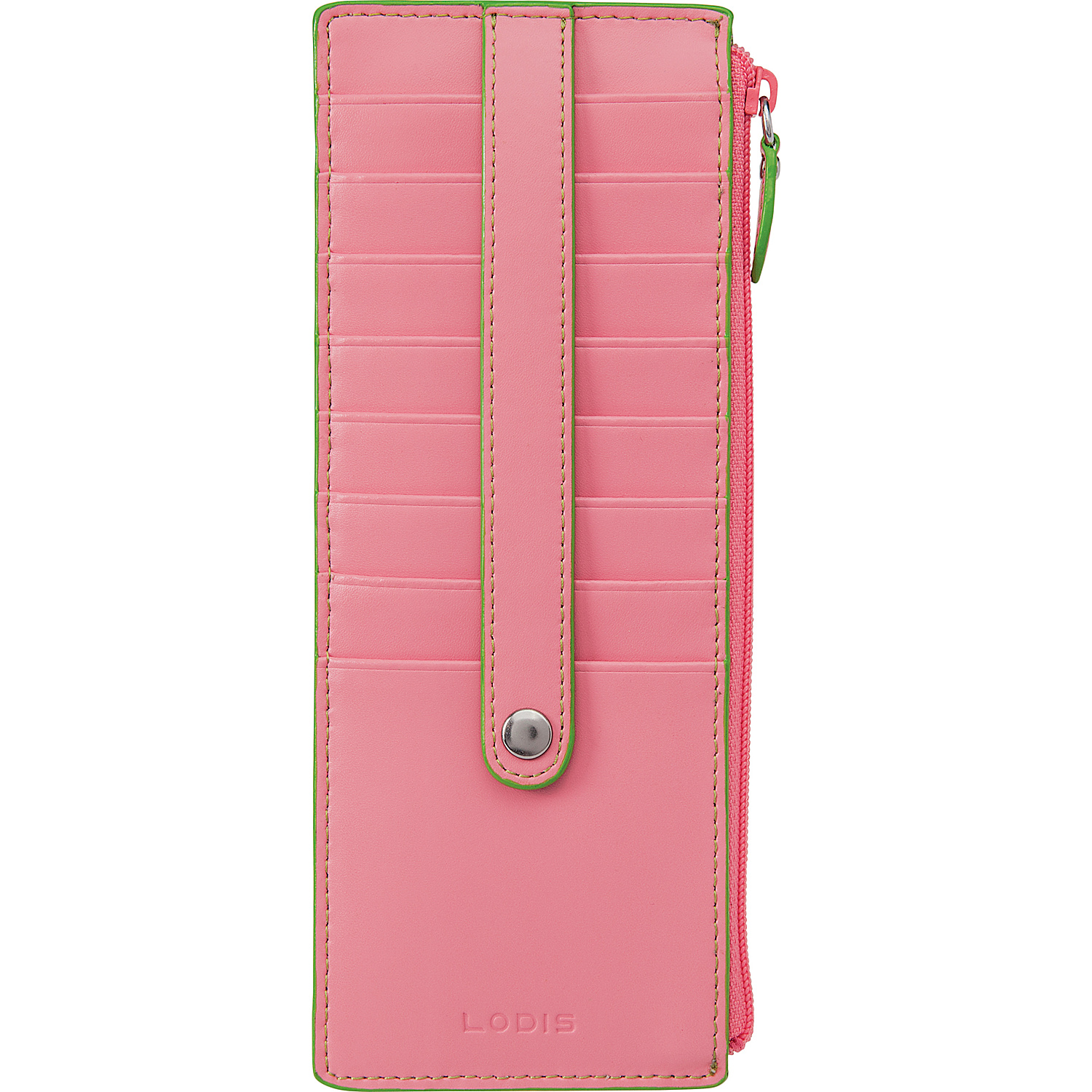 Audrey Credit Card Case with Zip Pocket - Fashion Colors