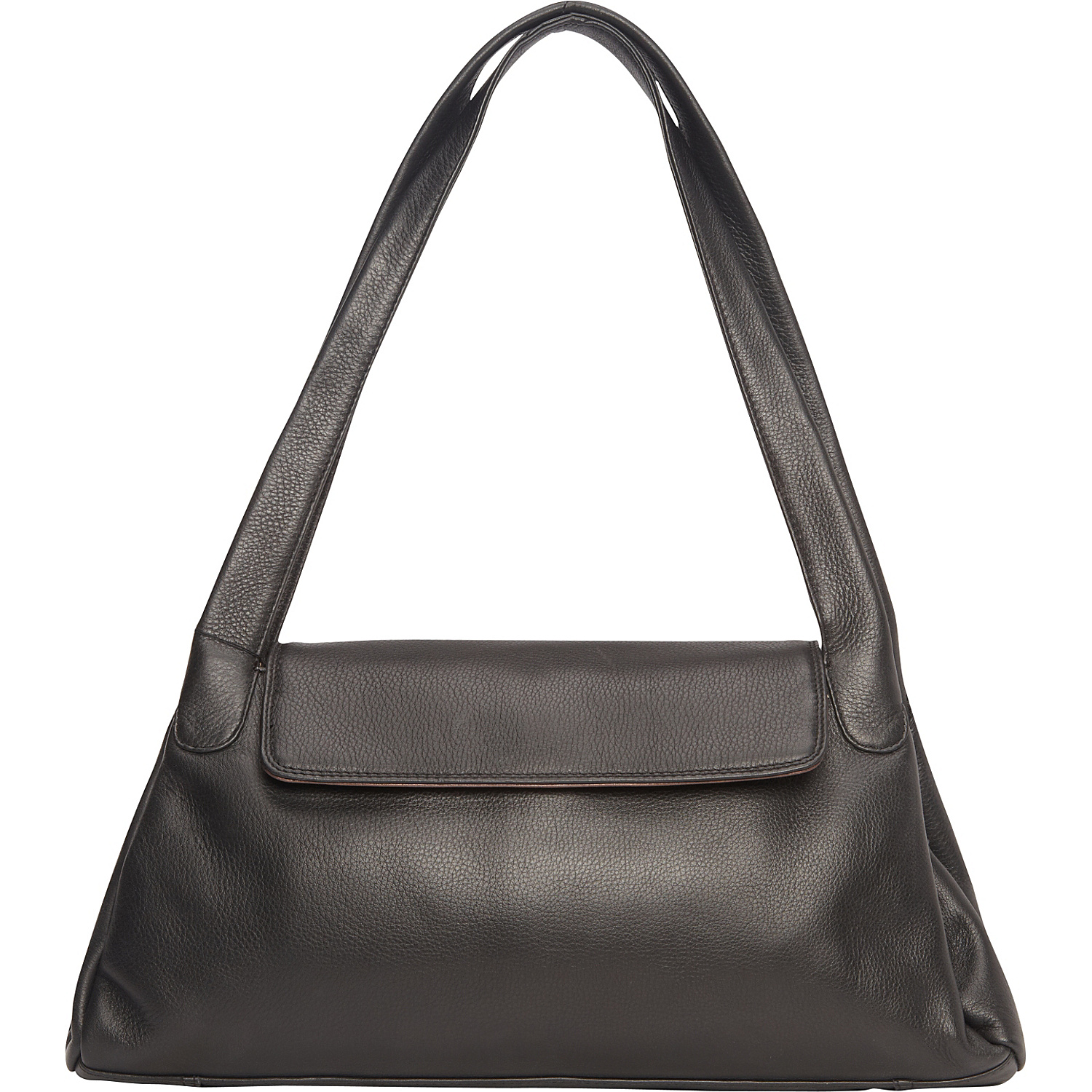 Top Zip w/ 1/4 Flap, Twin Handle Shoulder Bag