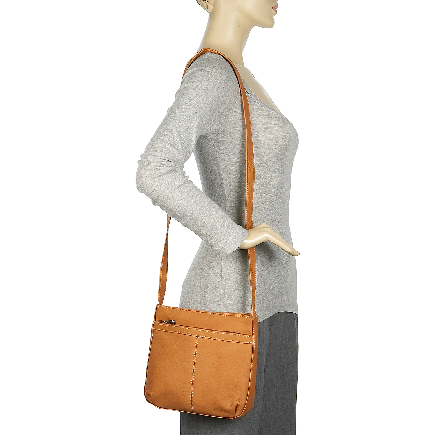 Shoulder Bag w/Exterior Zip Pocket