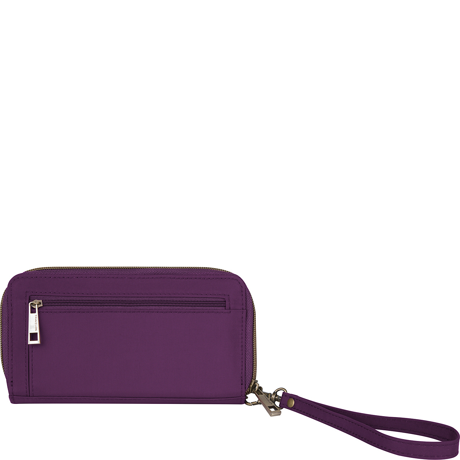 RFID Pleated Double Zip Clutch