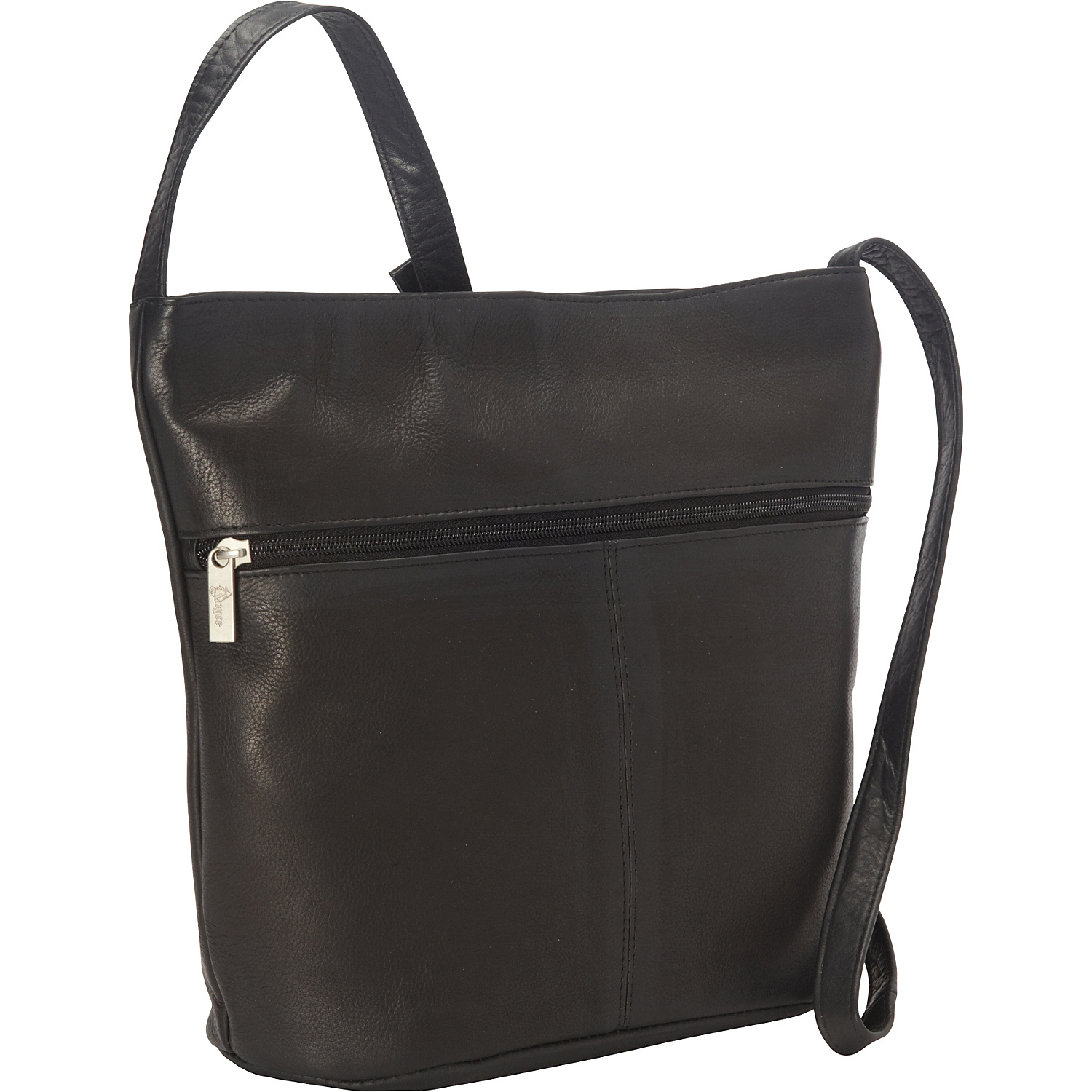 Vaquetta Shoulder Bag with Front Zipper