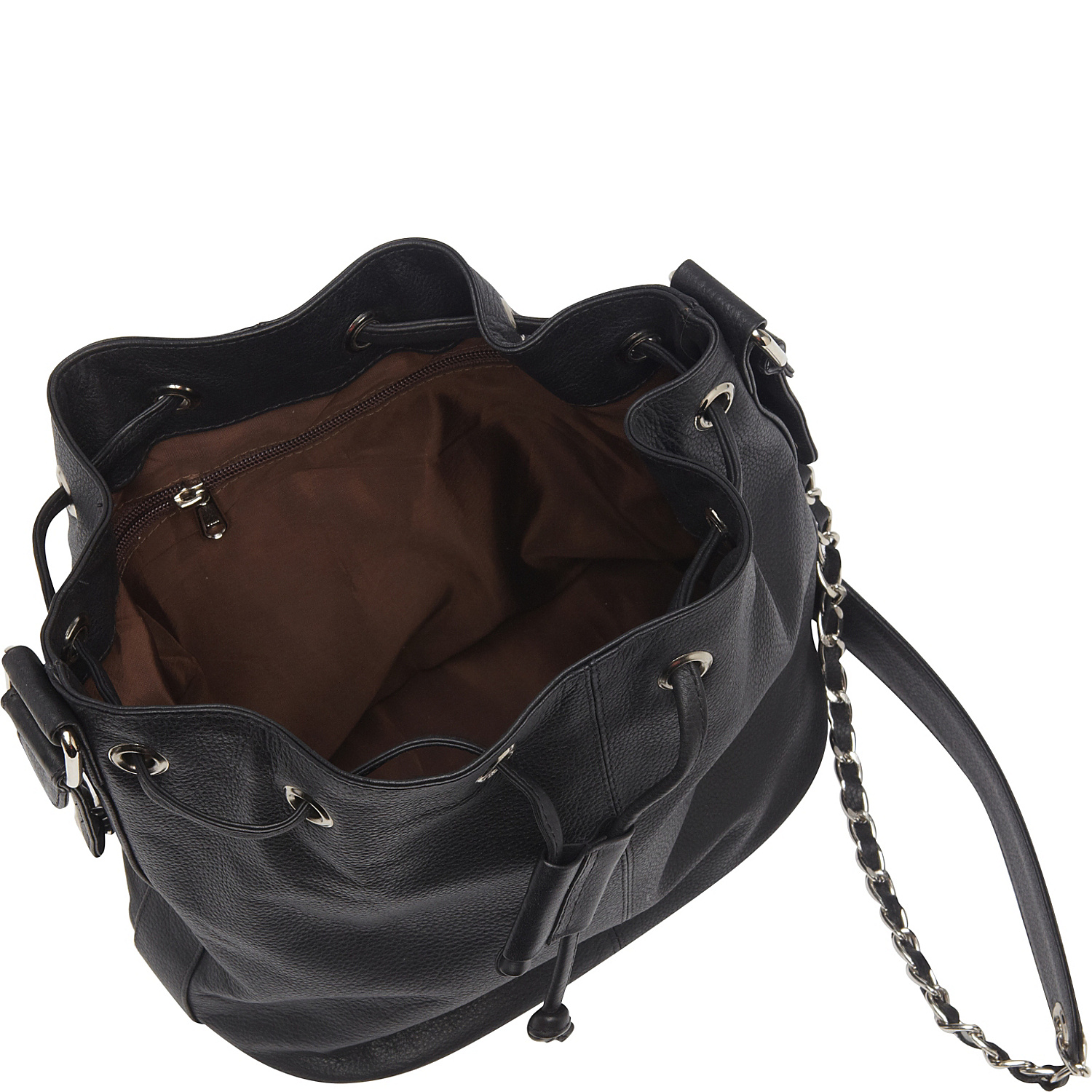 Soft Leather Bucket Shoulder Bag