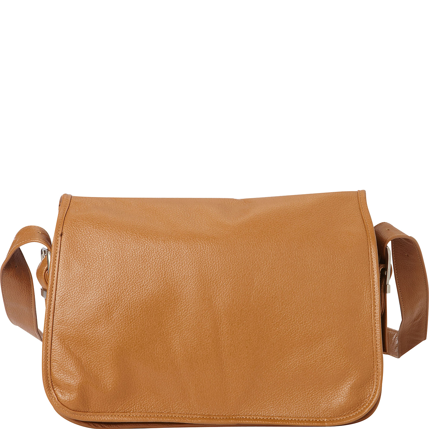 Flap-Over Leather Handbag