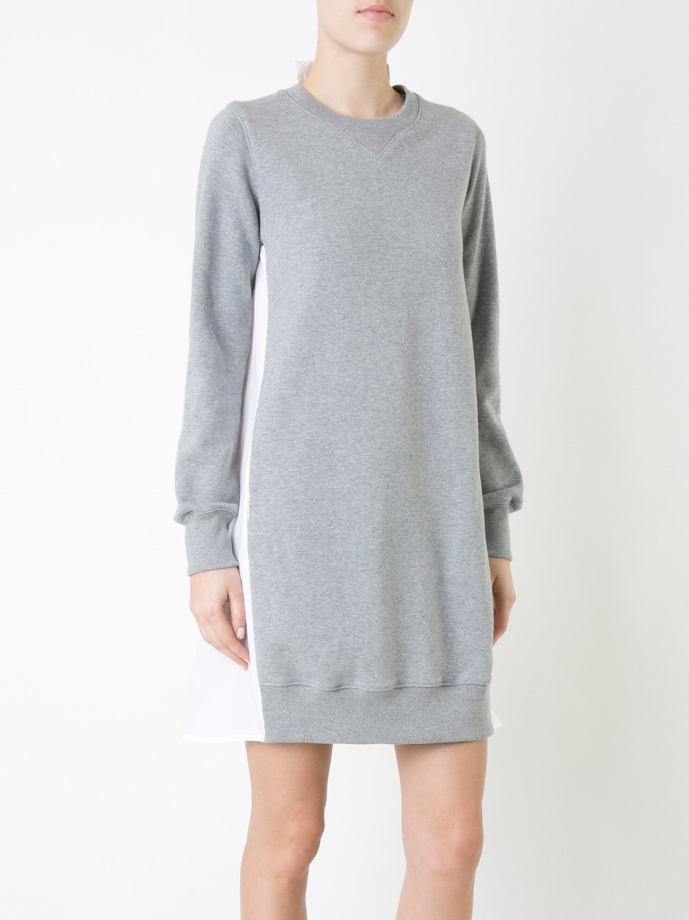 poplin insert sweatshirt dress