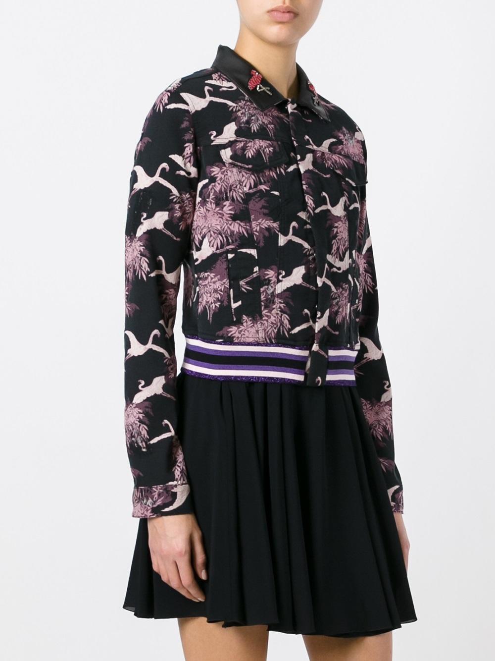 cropped jacquard jacket 